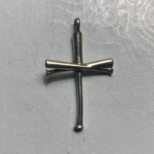 Baseball bat Cross Charm/pendant for chain.